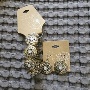 Elegant Gold and Silver Jewelry Set